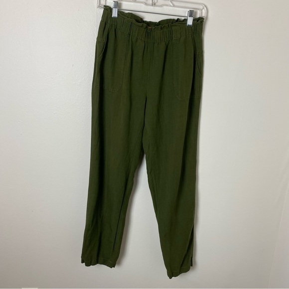 Cartonnier by Anthropologie Army Green Linen Blend Pants - Picture 3 of 12